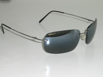 REVO 3036 080/9V 60[]17 120 DGRADIENT MIRROR GRAYISH LEEK RIMLESS SUNGLASSES
