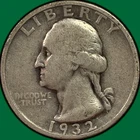 1932-S Washington Quarter Silver Very Fine VF Coin #43565