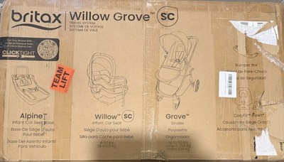 Britax Willow Grove SC Baby Travel System Infant Seat Stroller Combo Stone  | eBay