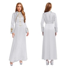 US Women's Cassock Church Clergy Dress Long Choir Robe Minister Maxi Dress Party
