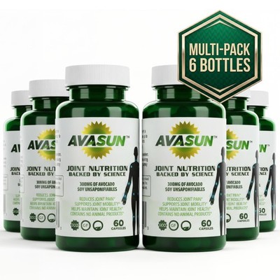 AvaSun, Joint Nutrition, Avocado Soy Unsaponifiable ASU, 300Mg, 60 Day Supply x6