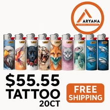 BIC LIGHTERS – TATTOO SERIES | 20 COUNT TRAY