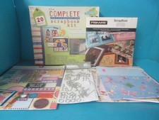 HUGE SCRAPBOOKING LOT KIT SCRAPBOSS STENCILS STICKERS PAPER 8X8 PAGE KIT