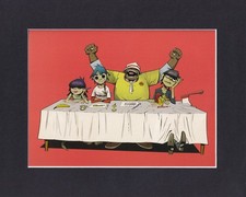 8X10" Matted Print Picture Gorillaz Band, Gorillaz at Table