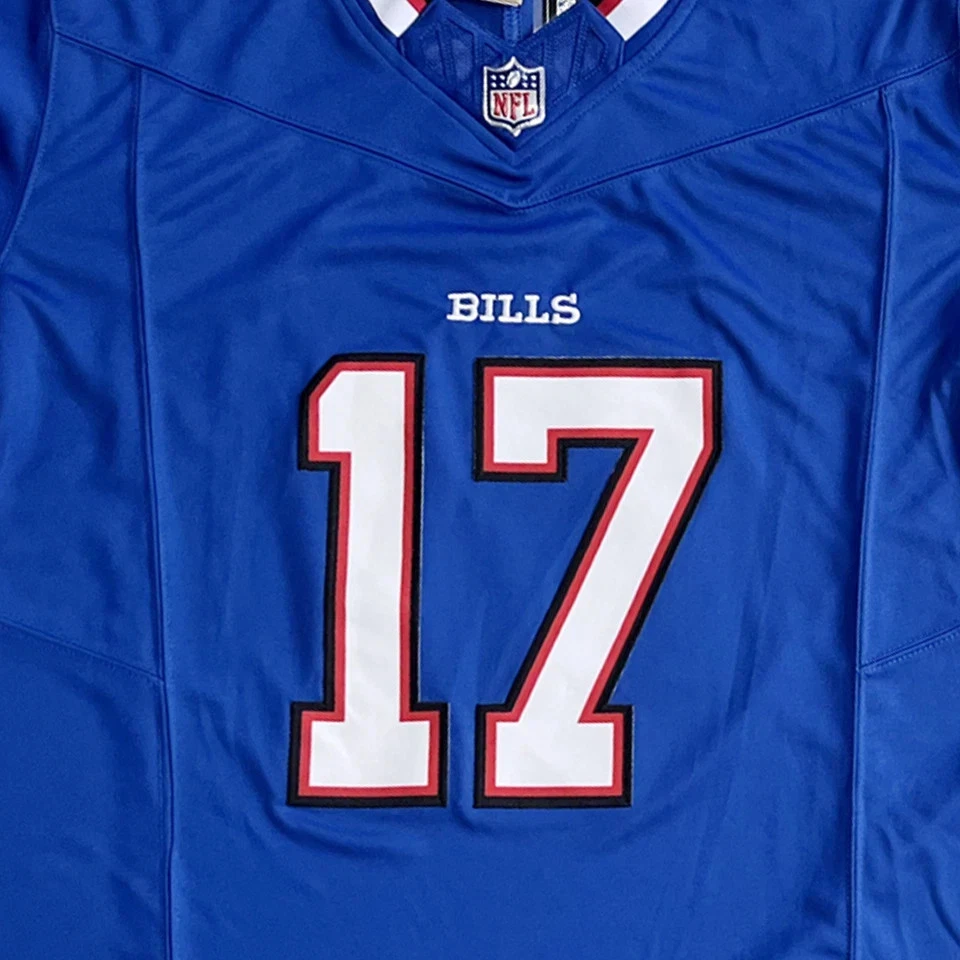 NWT Bills #17 Josh Allen Royal Jersey