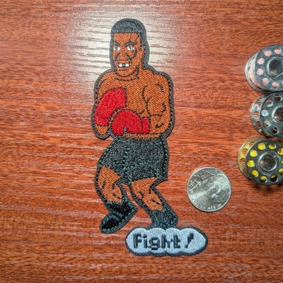 Mike Tyson Patch NES Punch Out Retro Gaming Boxing Embroidered Iron On 4.5x2.25''