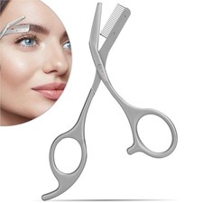 Eyebrow Trimming Scissors with Combs, Trimmers, Gifts for Men Gray
