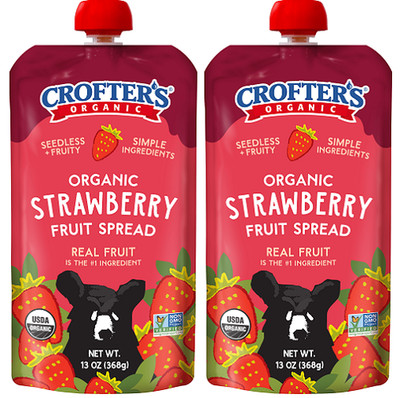 Crofter's Squeeze-able Organic Fruit Spread Strawberry 2 Pack