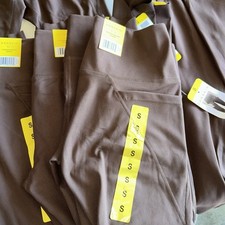 Danskin Women's High Rise Brushed Legging, Espresso, Size S Necip