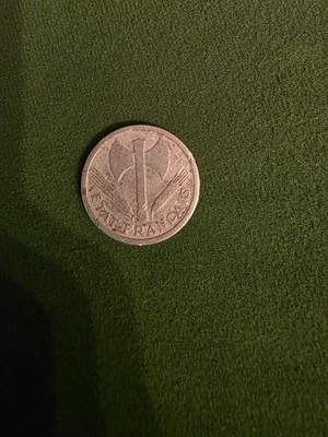 pièce 2 francs 1945 france Francisque hache état correct - Photo 1/2