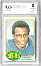 1976 Topps #148 Walter Payton Rookie Card BGS BCCG 8 Excellent+. rookie card picture