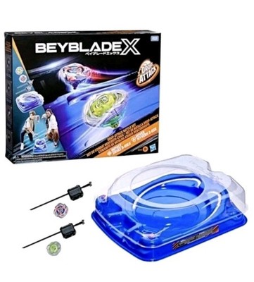 Beyblade X Drop Attack Battle Set with Beystadium Arena, 2 Takara Tomy Tops New