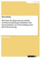 Wie Kann Die Regierung Steuerliche Gewinnverschiebung Verhindern? Die Lizenzschr