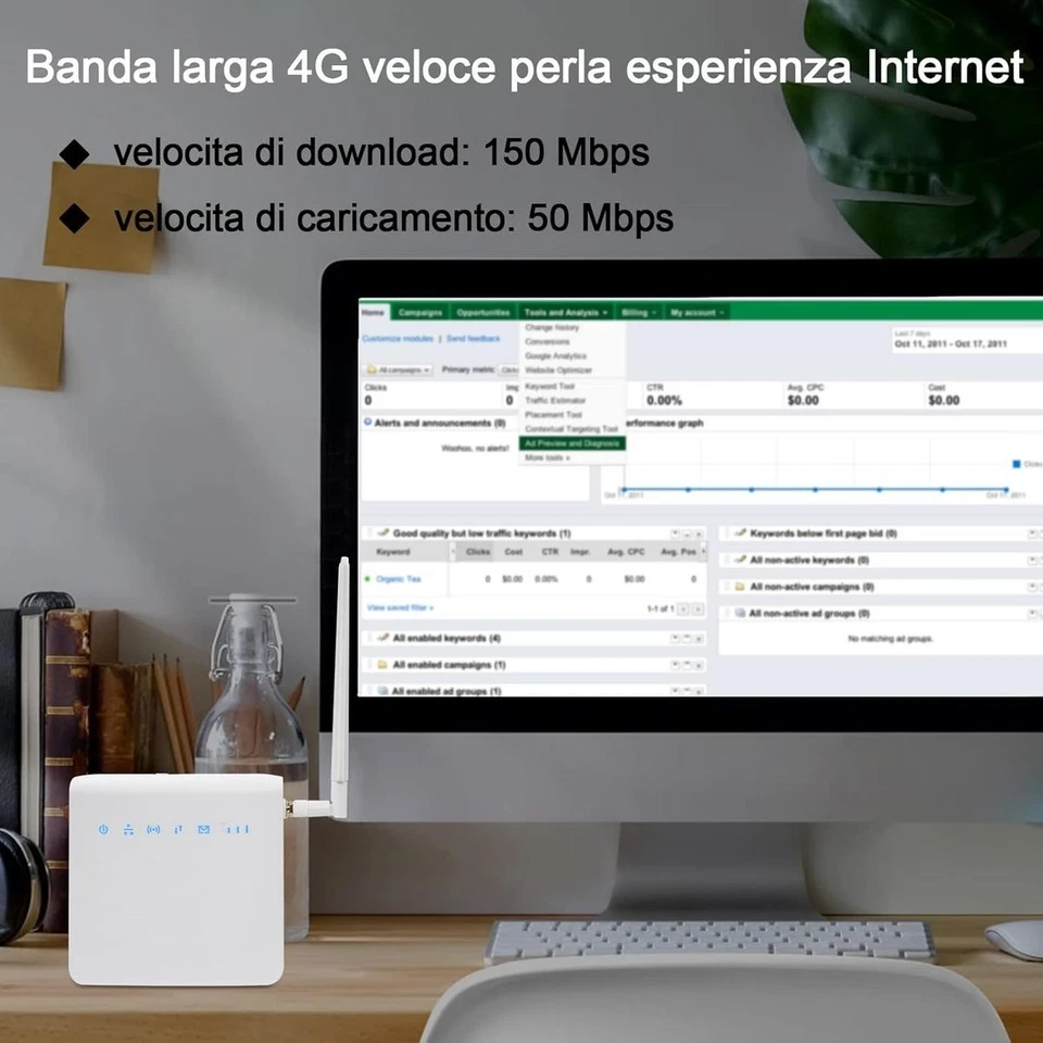 Yeacomm YF-P25 4G Router LTE CAT4 150 Mbps SIM-Slot WLAN 802.11b RJ45 externe An - Bild 4 von 4