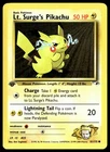 Pokemon TCG Gym Heroes #081/132 Lt. Surge's Pikachu 1st Edition LP+