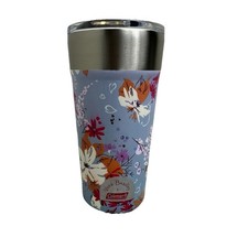 Vera Bradley/Coleman 20oz Stainless Insulated Floral Tumbler Built In Opener 