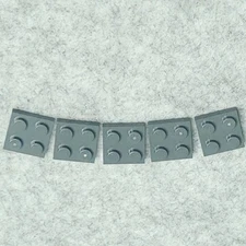 LEGO Plate 2x2 3022 Dark Bluish Gray Lot of 5 Genuine Used