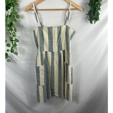 BP cotton striped woven dress XS
