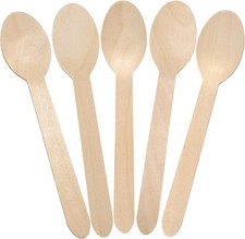 Biodegradable Compostable Eco-friendly Birchwood Sampling Tasting, 100Pcs 6