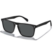 CARFIA Retro Polarized Sunglasses for Men One Size, 1. Black Frame Gray Lens