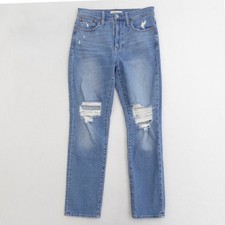 Madewell The Perfect Vintage Jean Distressed Blue Denim Womens Size 26