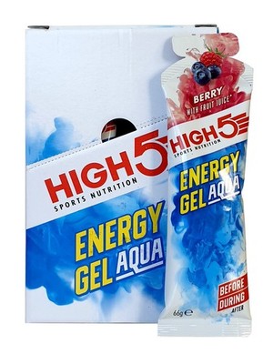 High5 Energy Gel Aqua 20 Gels x 66 g Laufen Marathon Energie Ausdauersport