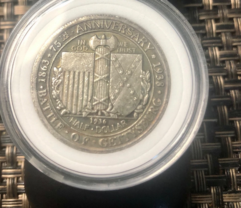 1936 GETTYSBURG CLASSIC COMMEMORATIVE SILVER HALF DOLLAR. HIGH GRADE. - Image 4 of 4