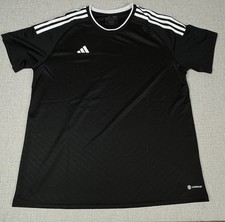 Adidas Women  s Aeroready Black Shirt Top Regular Fit 3 Striped Lightweight 2XL