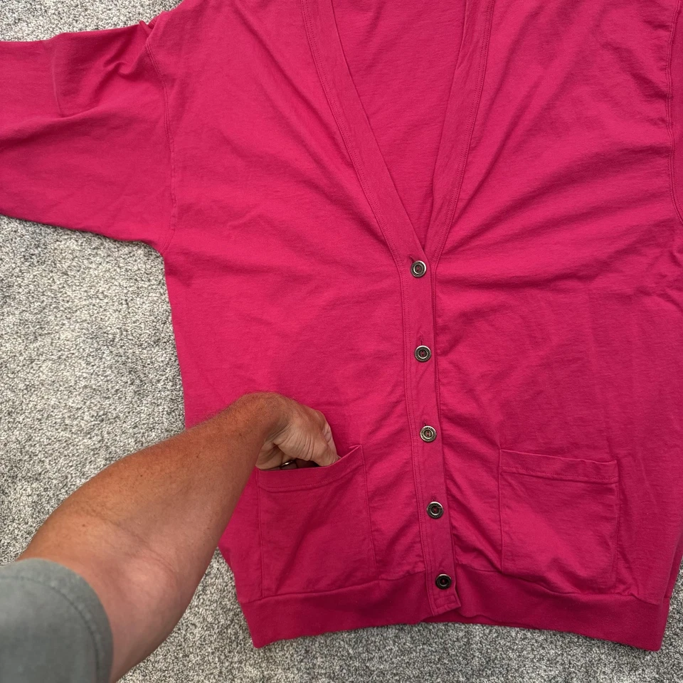 Cárdigan Suéter Lee Vintage Mujer Grande Rosa Premium Jersey Algodón EE. UU. 90s Foto 4 de 4