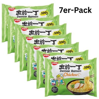 7er-Pack NISSIN Demae Ramen Instantnudeln Huhn 100g