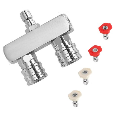 #ad #ad 5000PSI Dual Pressure Washer Nozzle 1 4quot; Quick Connect W 4* Spray Tips Parts $26.09