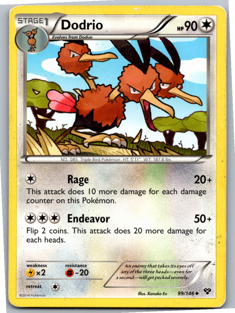 Dodrio Uncommon XY Base Set 99/146 NM