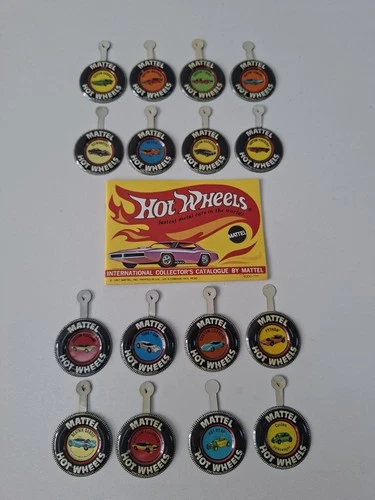 Hot Wheels Redline 1967 Badges Sweet 16 Full Set Original 1st Set 1967 Catalogue