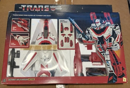 The Transformers Heroic Auto Bot Air Guardian Jet Fire In Box 1984 Hasbro G1