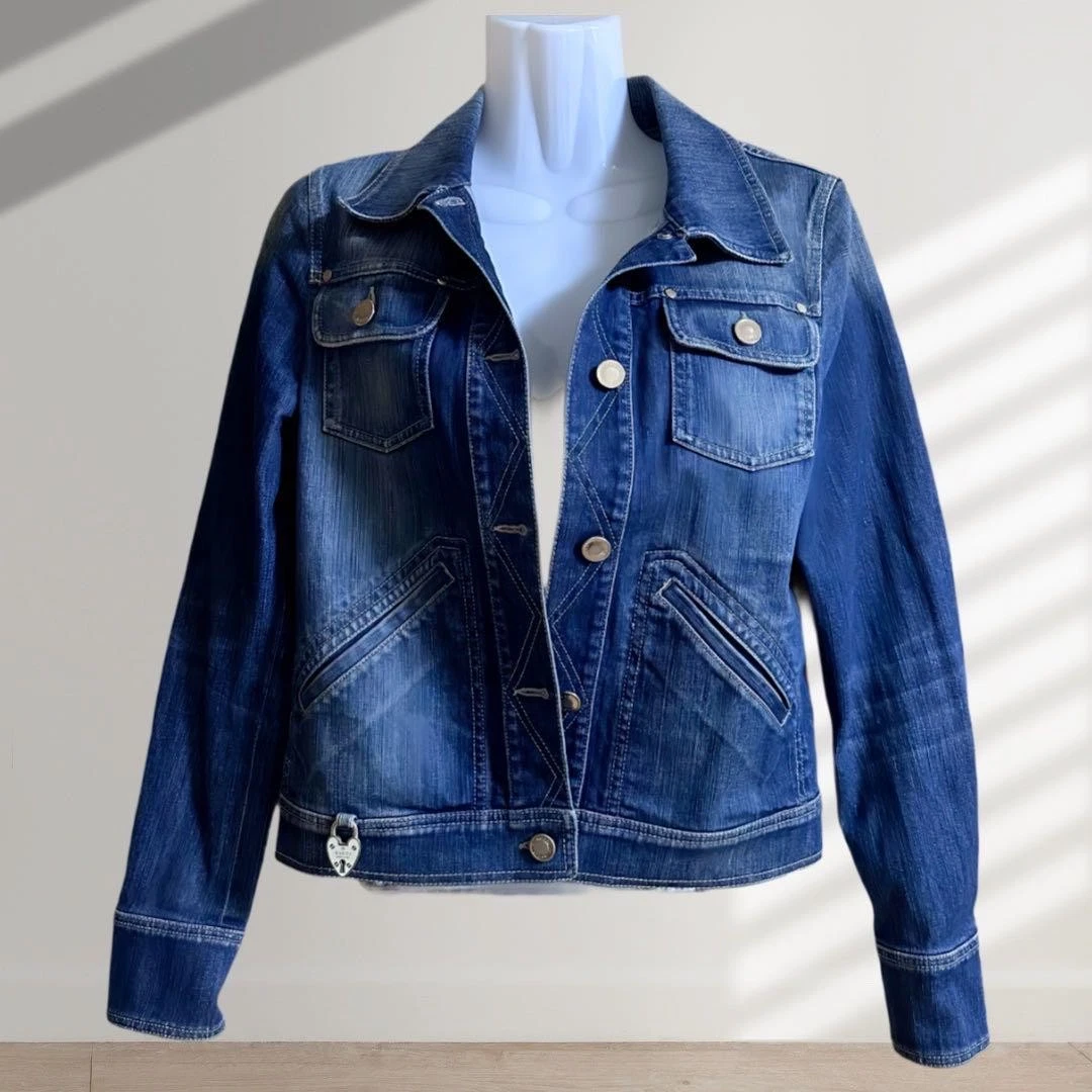 GUCCI giacca di jeans blu scuro 40