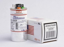 45 5 uf/Mfd Round Dual Universal Capacitor AmRad USA2236 - Used for 37
