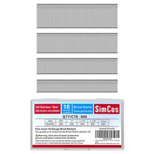 18 Gauge 304 Stainless Steel Brad Nails 18 GA Nail Gun Nails Assorted and Sma...