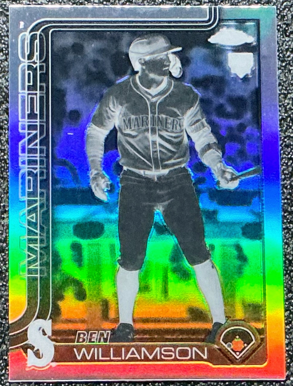 Ben Williamson 2025 Topps Chrome Update #USC168 Negative Refractor (RC) Mariners