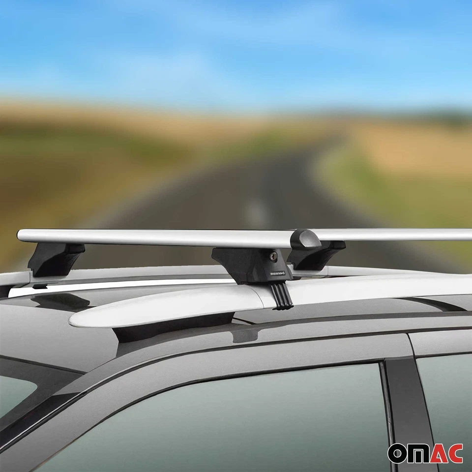 Barras transversales de techo superiores para Nissan NP300 Navara 2016-2020 aluminio gris Foto 3 de 4