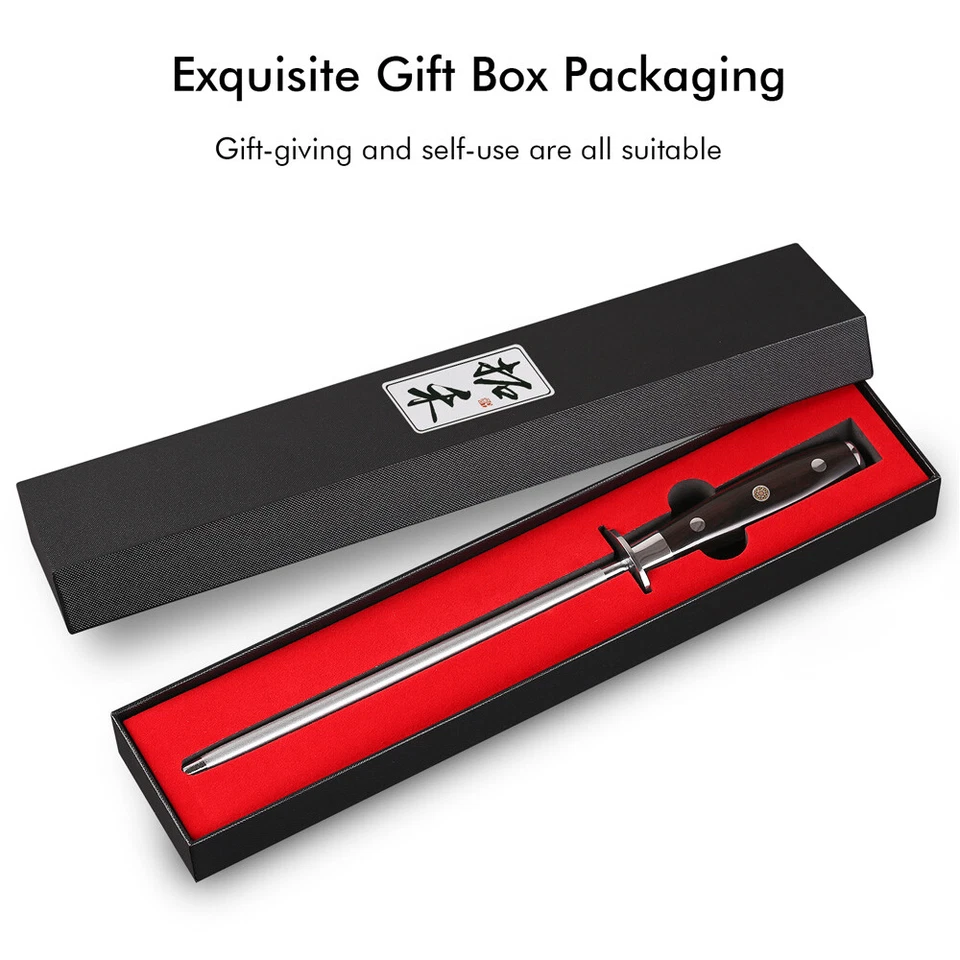 TURWHO 9inch Diamond Sharpener Rod Chef Kitchen Knife Sharpening Stick Bar - Image 2 of 4