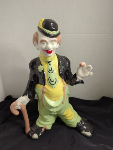 Vintage Hobo Clown 1960s 15" Tall Figurines  - Picture 1 of 11