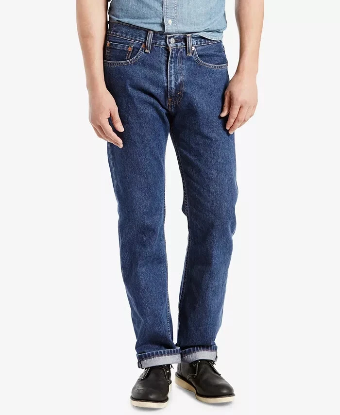 Levi s Men s 505 Regular Straight Fit Non Stretch Jeans Blue 30