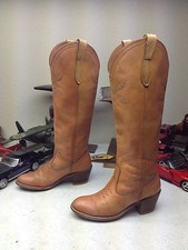 VINTAGE DISTRESSED DINGO ACME USA BROWN LEATHER KNEE HIGH FASHION Boot SIZE 6M