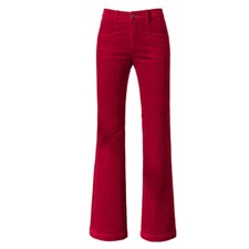 Lady Corduroy Bell Bottom Flares Pants 60s 70s Retro Slim Trousers Casual Pants
