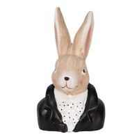Clayre & Eef BüSte Hase Osterhase Schwarz Weiß Dekofigur Ostern #2023095