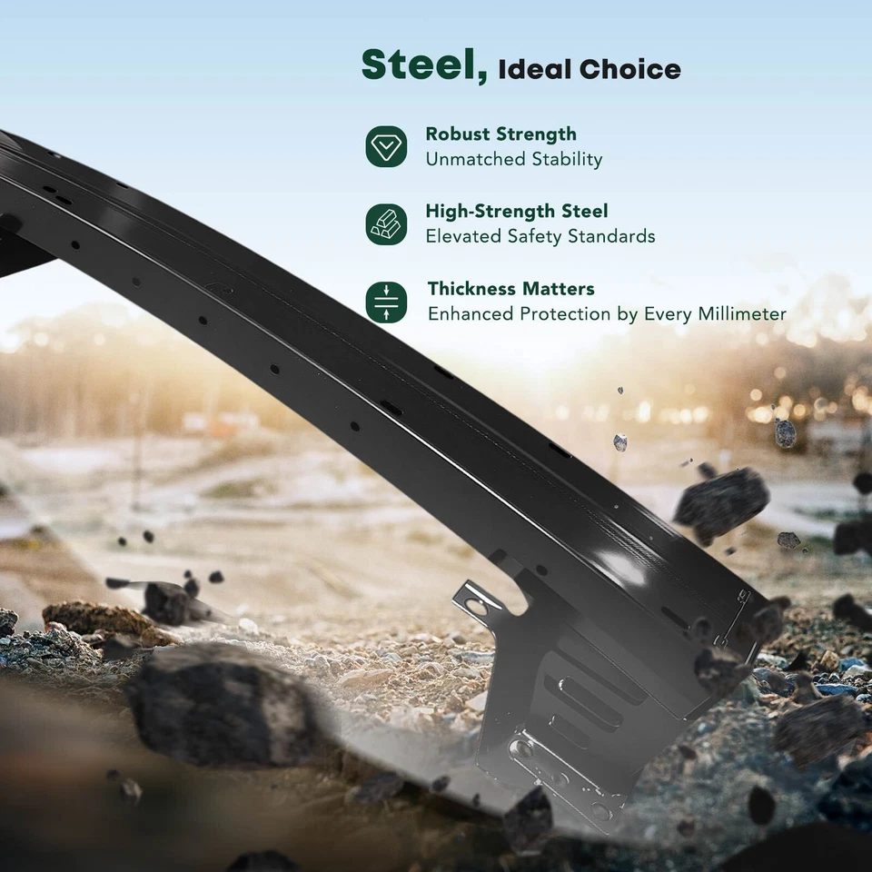 Refuerzo de parachoques delantero para Ford Fusion Lincoln MKZ Zephyr Mercury Steel Foto 4 de 4