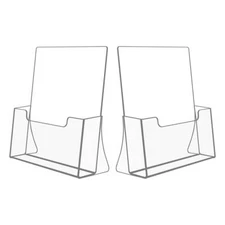NIUBEE Acrylic Brochure Holder 8.5 x 11 inches 2 Pack Clear Acrylic Literatur...