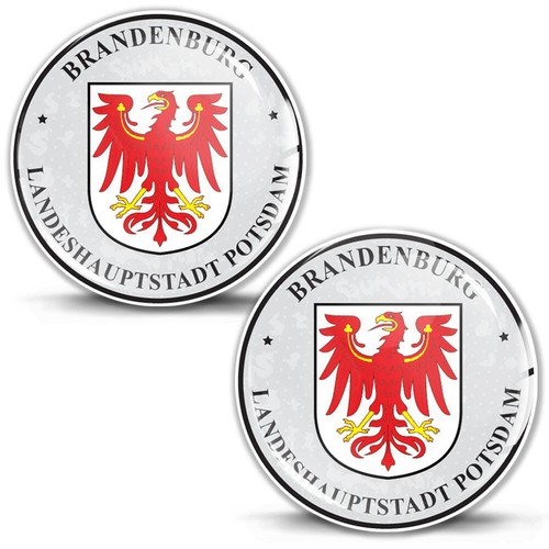 Set of 2pcs German Stadt Number Plate Resin Badge 3D Domed Seal Stickers Hessen