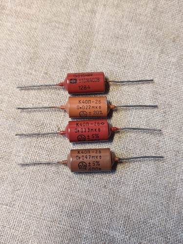 4 pcs. K40P-2 PIO Paper-in-Oil Audio Capacitors assorted 15 nF 22 nF 33nF 47 nF - Picture 2 of 4