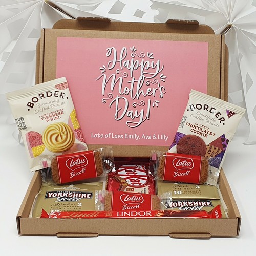 Caja de regalo personalizada para el Día de la Madre cesta galletas abrazo en caja té dulce - Imagen 6 de 19